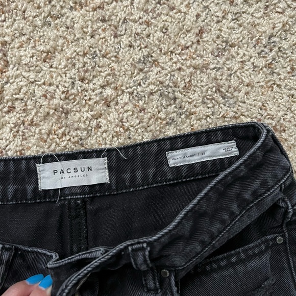 Pacsun Black Ripped High Rise Shorts - Picture 3 of 3